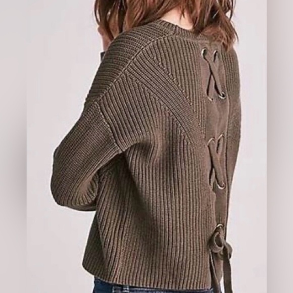 Lucky Brand Sweaters - Lucky Brand  Lace-Up Back Sweater